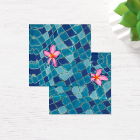 Pool Party Blues rosa Blume schwimmende Pop Farbe (Schreibtisch)