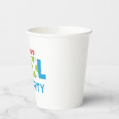 Pool Party Boy Geburtstag Pappbecher (Links)