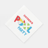 Pool Party Boy Geburtstag Serviette (Ecke)