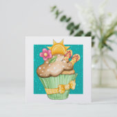 Pool Party Cupcake ! - SRF Einladung (Stehend Vorderseite)