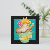 Pool Party Cupcake ! - SRF Einladung (Stehend Vorderseite)