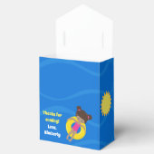 Pool Party Custom African American Girl Geburtstag Geschenkschachtel (Geöffnet)