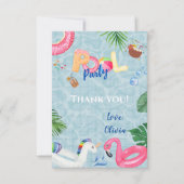 Pool-Party Dankeskarte (Vorderseite)