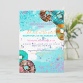 Pool-Party - Donut-Party Ankündigung (Stehend Vorderseite)