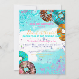 Pool-Party - Donut-Party Ankündigung