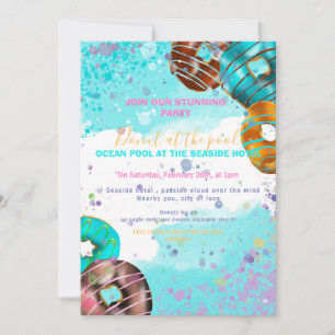 Pool-Party - Donut-Party Ankündigung