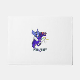 Pool Party-Drache Einhorn Float-Shirt Drachen-Gesc Fußmatte