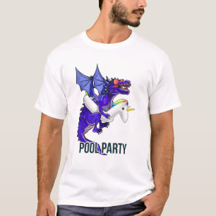 Pool Party Drachen Einhorn Float Shirt Drachen Ges
