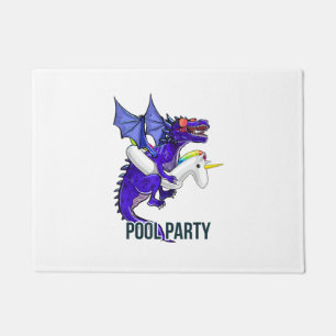 Pool Party Drachen Einhorn Float Shirt Drachen Ges Fußmatte