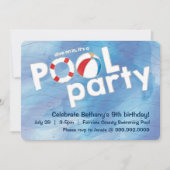 Pool-Party Einladung (Vorderseite)