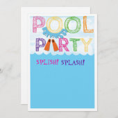 Pool-Party Einladung (Vorne/Hinten)
