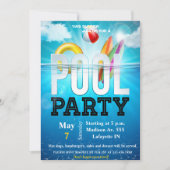 Pool-Party Einladung (Vorderseite)