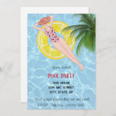 Pool-Party Einladung (Vorne/Hinten)