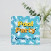 Pool-Party Einladung (Stehend Vorderseite)