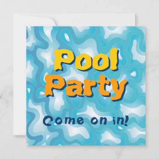 Pool-Party Einladung (Vorderseite)