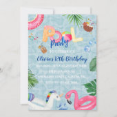 Pool-Party Einladung (Vorderseite)