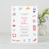 Pool-Party Einladung (Stehend Vorderseite)