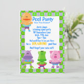 POOL-PARTY EINLADUNG (Stehend Vorderseite)