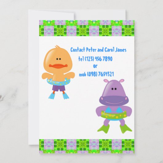 POOL-PARTY EINLADUNG (Rückseite)