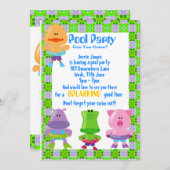 POOL-PARTY EINLADUNG (Vorne/Hinten)