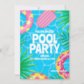 Pool-Party Einladung (Vorderseite)