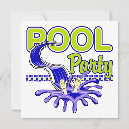 Pool-Party Einladung (Vorderseite)