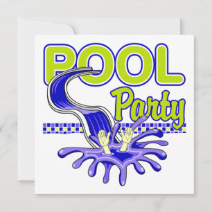 Pool-Party Einladung