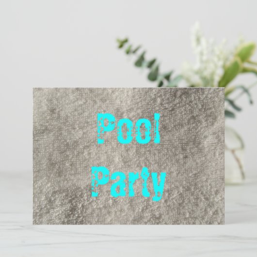 Pool-Party Einladung (Stehend Vorderseite)