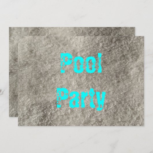 Pool-Party Einladung (Vorne/Hinten)