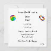 Pool-Party Einladung (Rückseite)