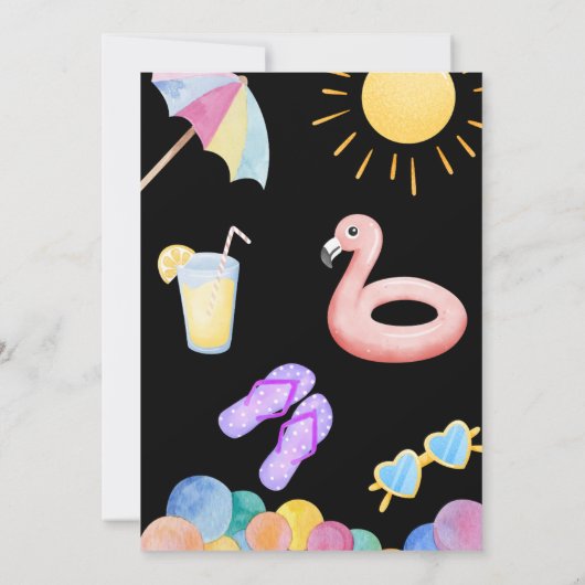 Pool-Party Einladung (Rückseite)