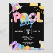 Pool-Party Einladung (Vorne/Hinten)