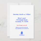 Pool Party! Einladung (Rückseite)