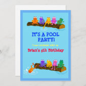 Pool Party! Einladung (Vorne/Hinten)