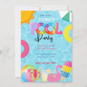 Pool-Party Einladung (Vorderseite)