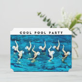 Pool-Party Einladung (Stehend Vorderseite)