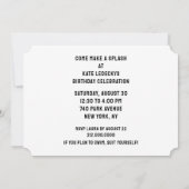 Pool-Party Einladung (Rückseite)