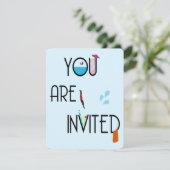 Pool-Party Einladung (Stehend Vorderseite)