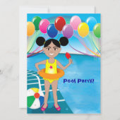 Pool-Party Einladung (Vorderseite)