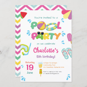 Pool-Party Einladung