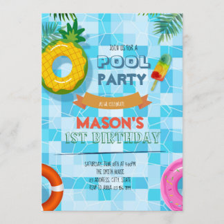 Pool-Party Einladung