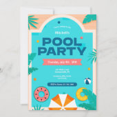 Pool-Party Einladung (Vorderseite)