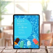 Pool-Party Einladung