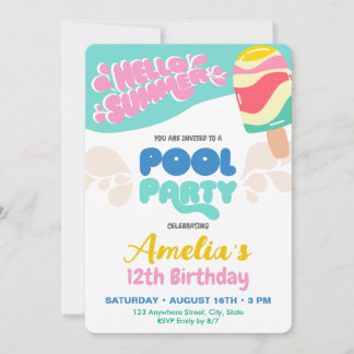 Pool-Party Einladung