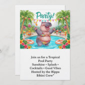 Pool party einladung (Vorne/Hinten)