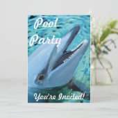 Pool-Party Einladung (Stehend Vorderseite)