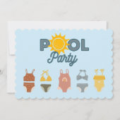 Pool-Party Einladung (Vorderseite)