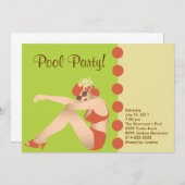 Pool-Party Einladung (Vorne/Hinten)