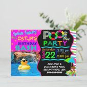 Pool-Party Einladung (Stehend Vorderseite)