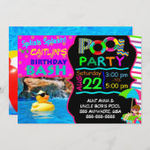 Pool-Party Einladung (Vorne/Hinten)
